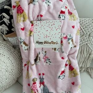 Pink Valentine's Dog Blanket
